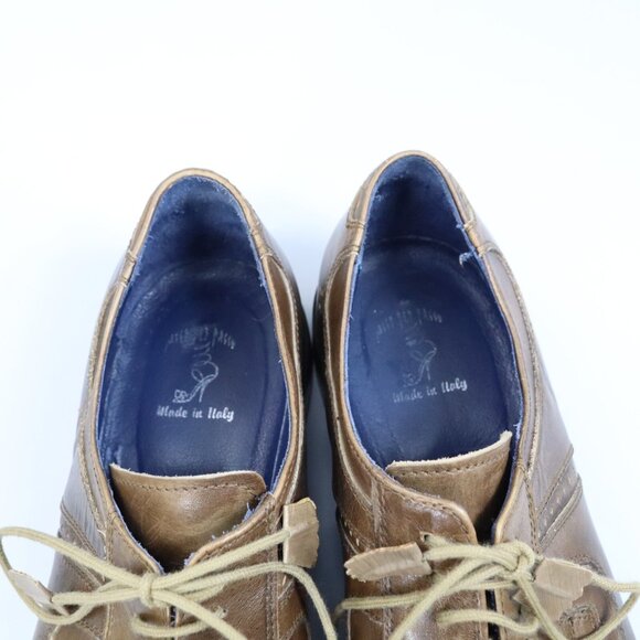 Passo Per Passo Brogues Leather Hand Made Italy Shoes Size 44 Wingtip Oxford - Picture 8 of 11